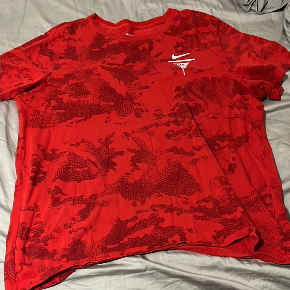 Nike Red Camouflage Short Sleeve Tee